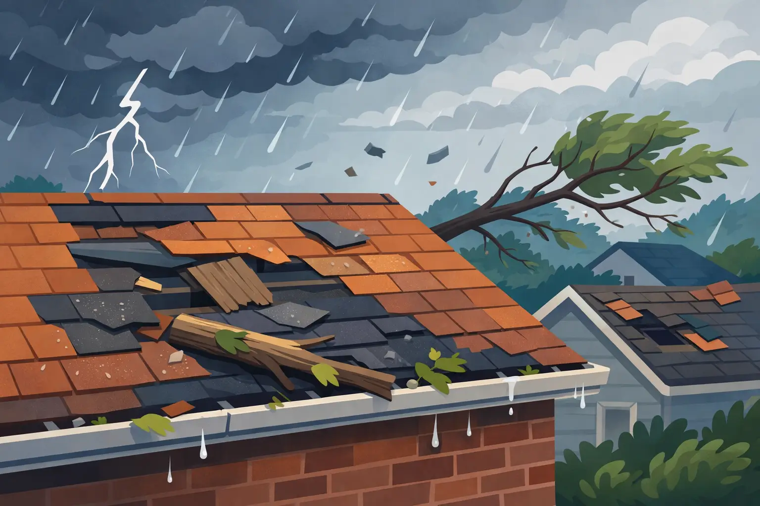 What Does Storm Damage Look Like on a Roof?