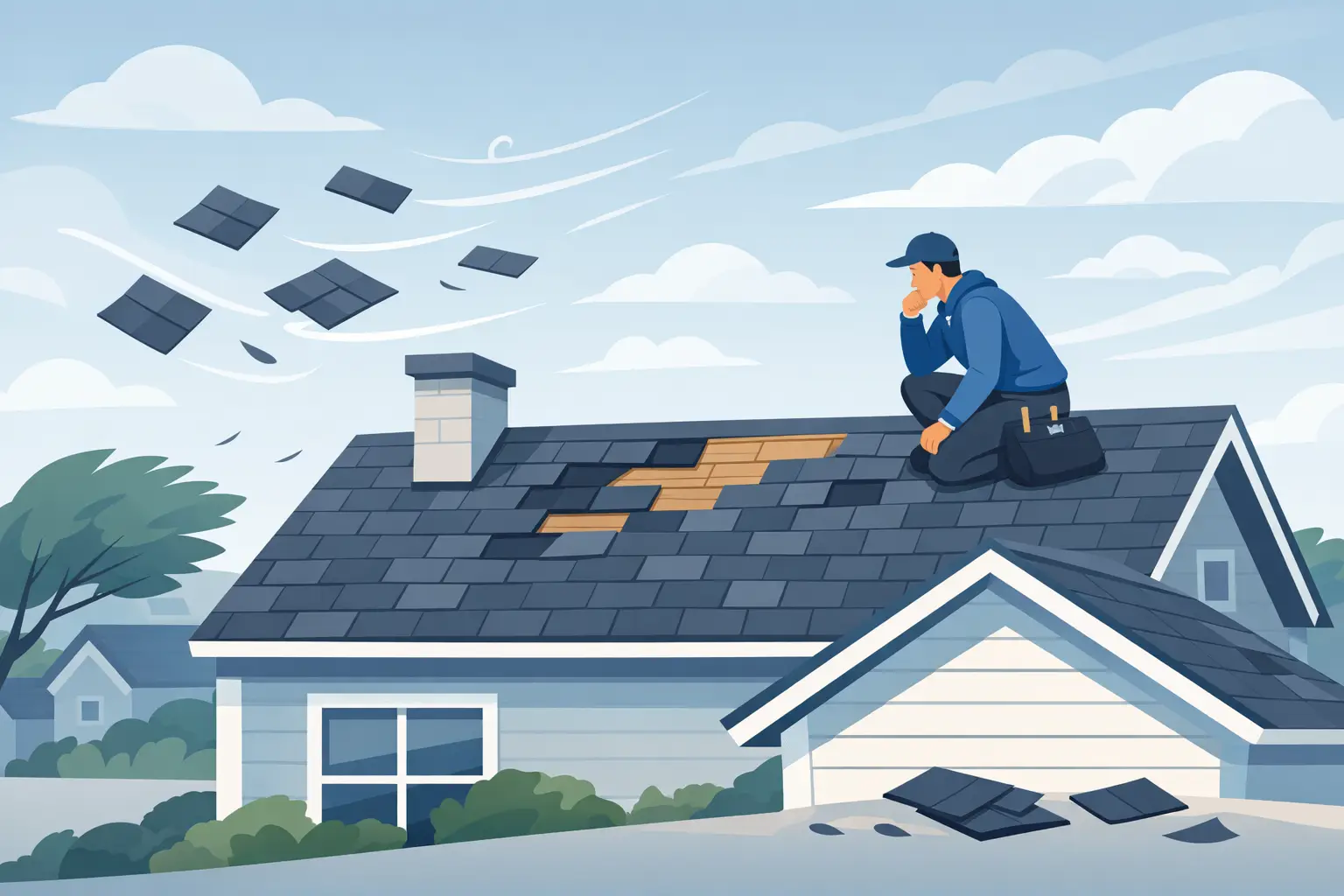 Missing Shingles After Windstorm What to Do