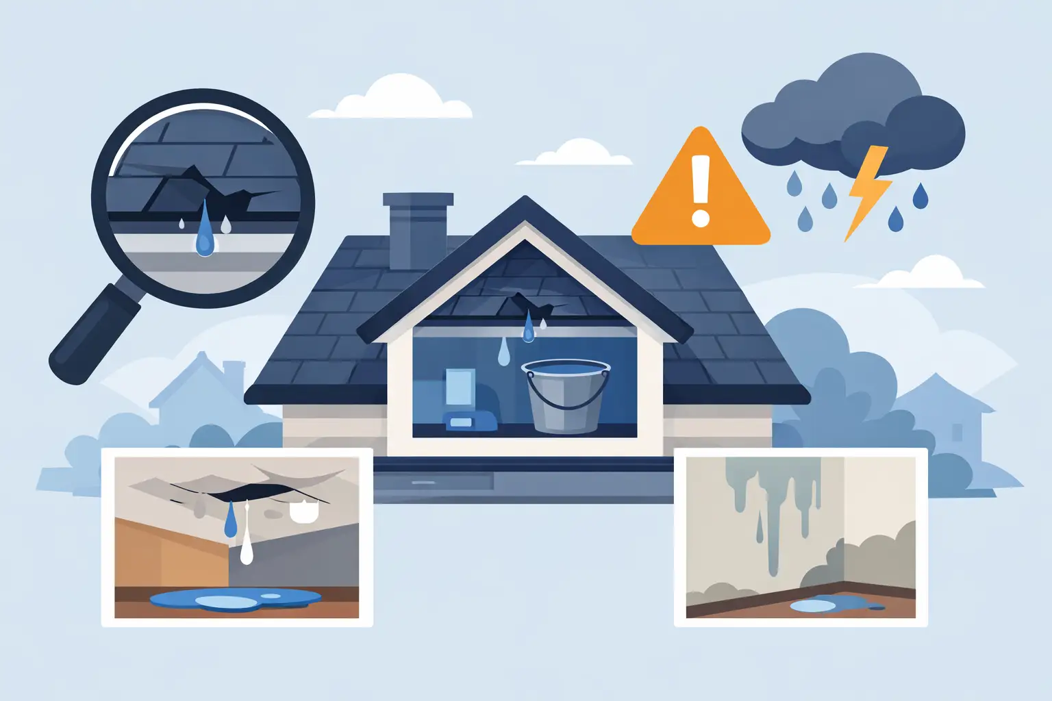 Top Roof Leak Warning Signs to Catch Early